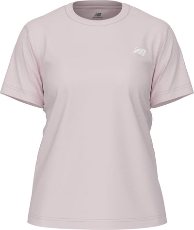 T-shirt da donna in jersey New Balance Sport Essentials - rosa sale