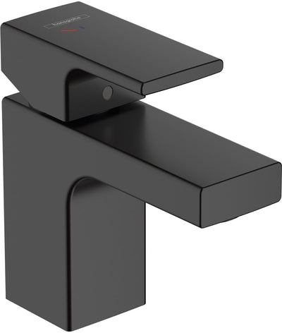 Forma de barniz Hansgrohe - grifo monomando para lavabo - funcionamiento con una sola palanca - arranque en frío y ahorro de energía - con desagüe automático - tamaño 70 mm - negro mate