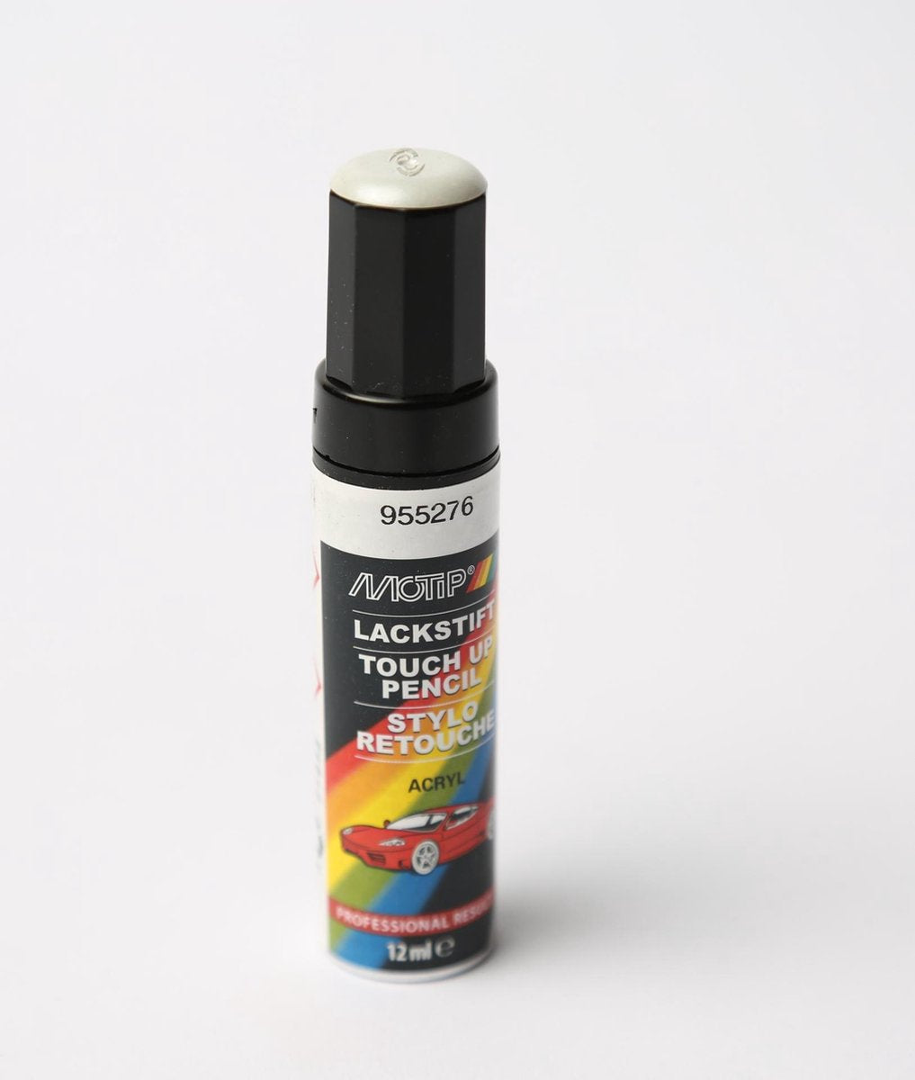 Motip 955276 - auto lakstift - wit metallic - 12 ml