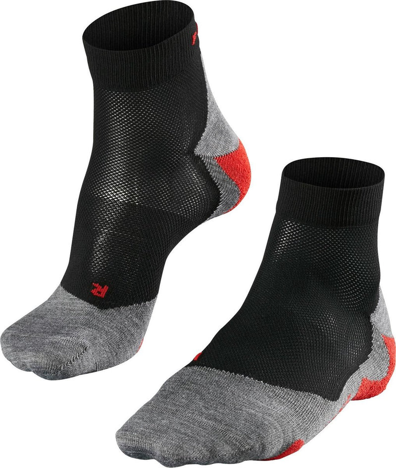 Falke ru5 calcetines cortos para correr de material funcional anti-ampollas hombres negro - talla 46-48