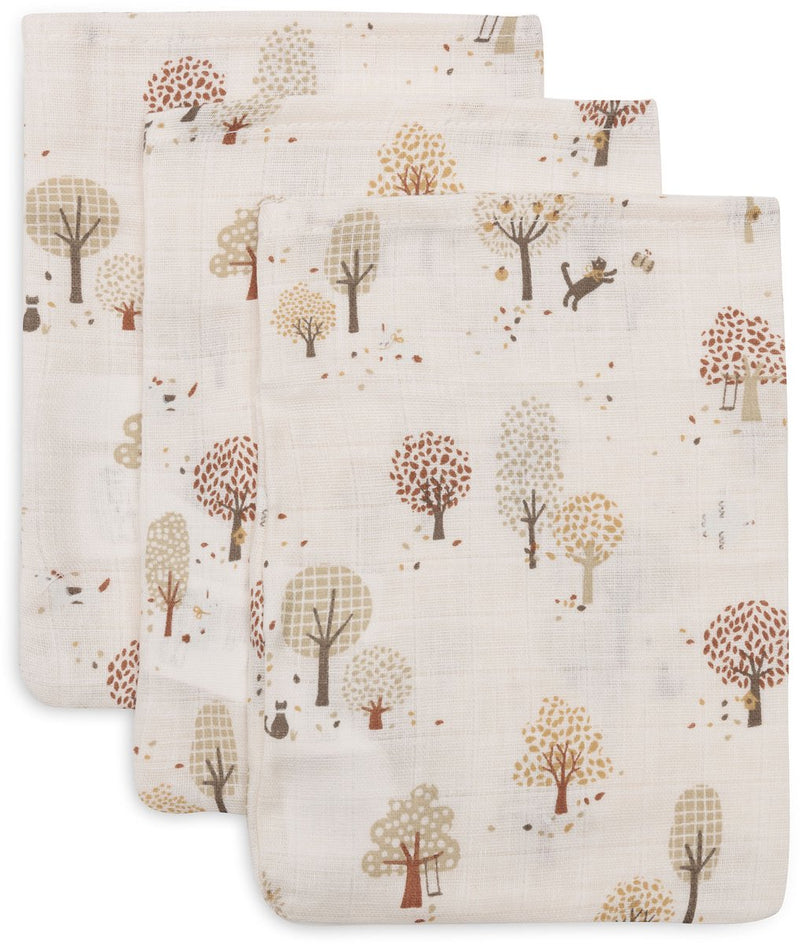 Salviette idrofile Jollein 15x20 cm - tiny park - cotone - 3 pezzi