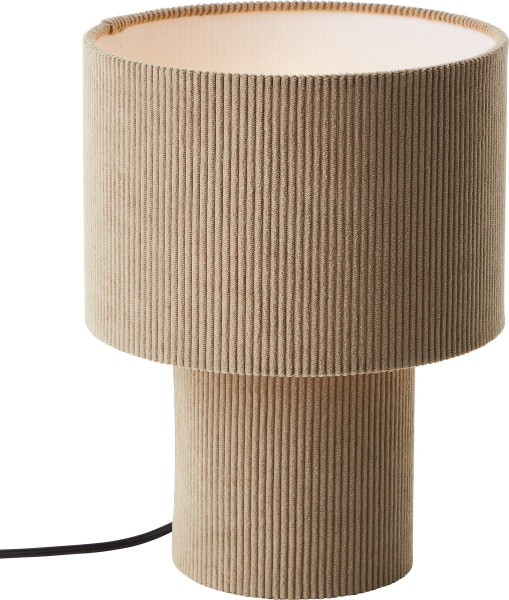 Brilliant tony - lámpara de mesa - e27 max 1x25w - tejido canalé - gris