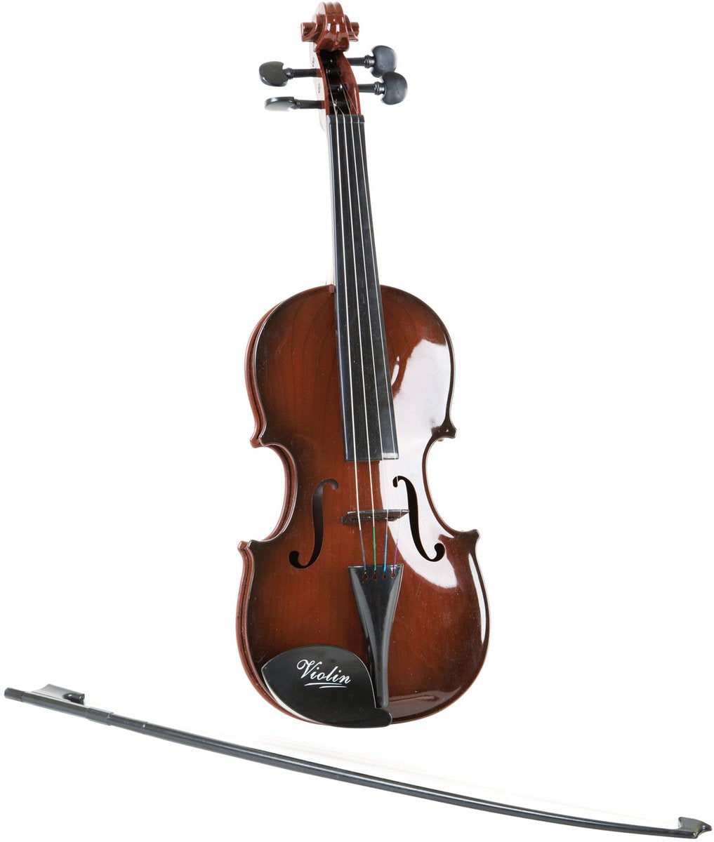 Violín infantil clásico de madera de pie pequeño con arco