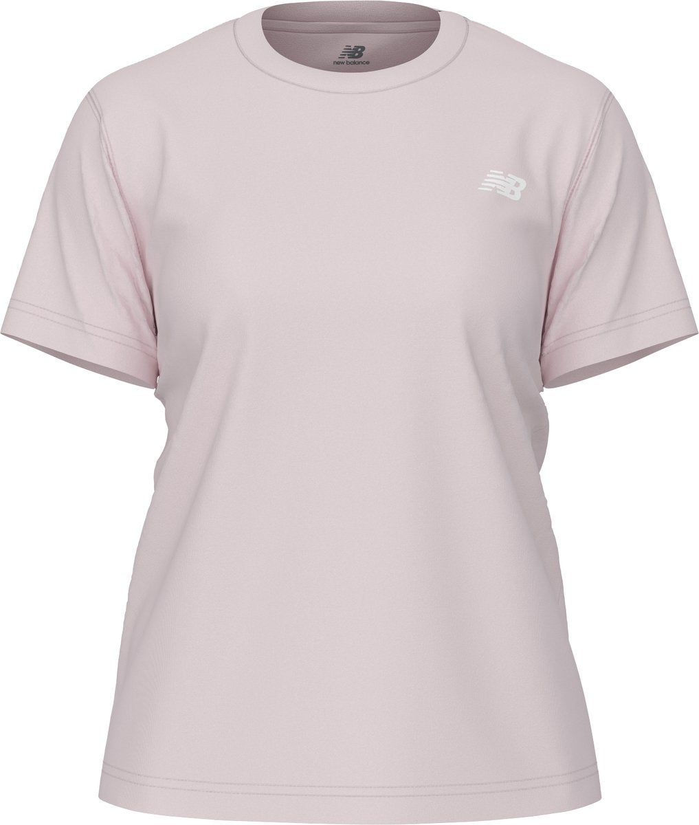 T-shirt da donna in jersey New Balance Sport Essentials - rosa sale
