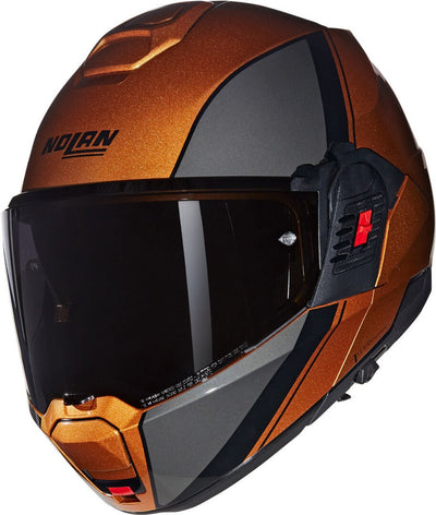 Casco Nolan n120-1 verniciatura special 343 ocra nero lucido system - taglia xl - casco
