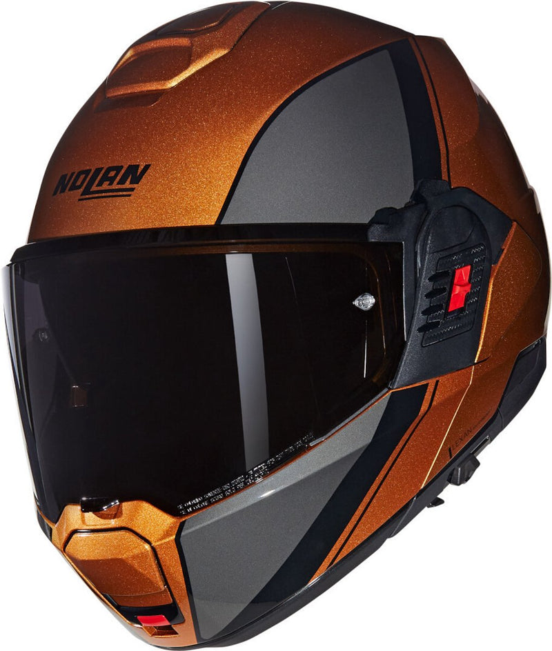 Casco nolan n120-1 verniciatura especial 343 ocre negro brillante system - talla xl - casco