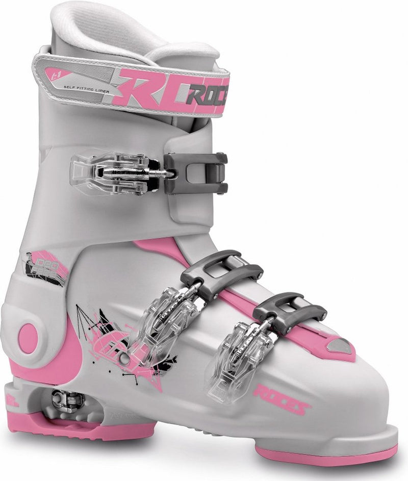 Roces - idea free - scarponi da sci - bambini - 22,5-25,5 (36-40) - bianco - rosa