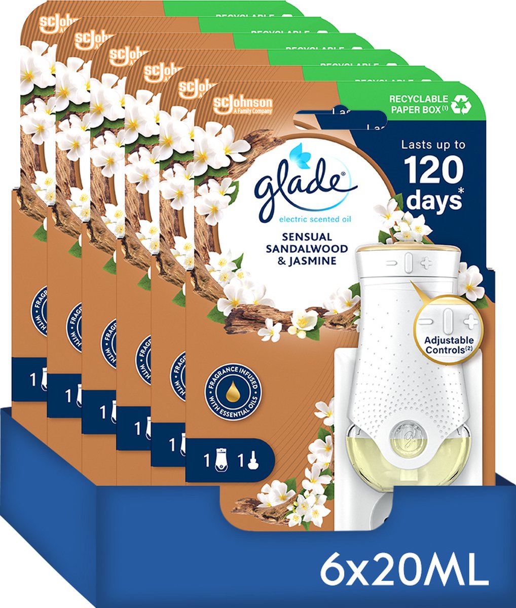 Glade electric scented oil houder sensual sandalwood jasmine