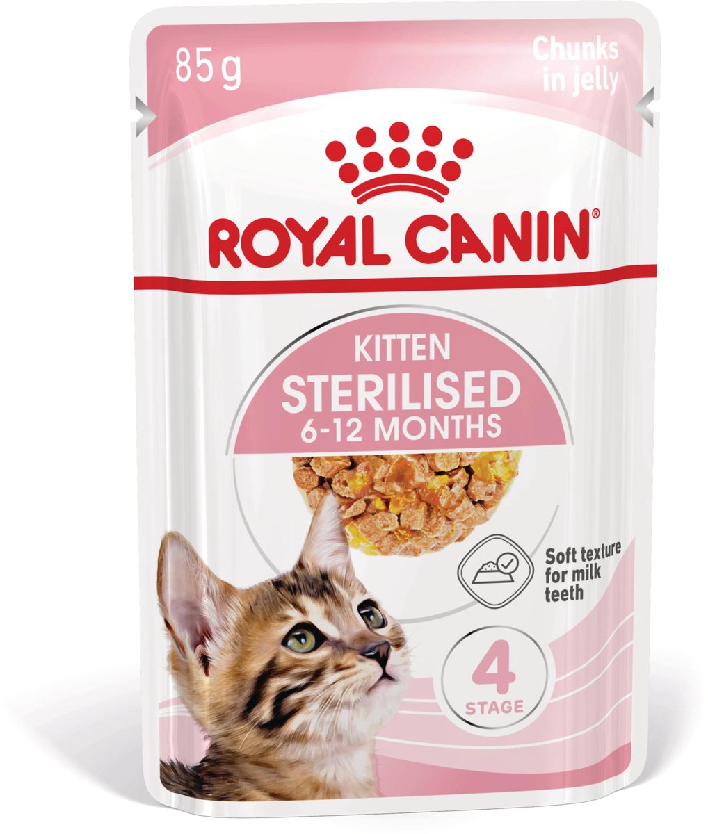 Jalea esterilizada para gatitos Royal Canin - comida para gatos gatitos - 12x85 g