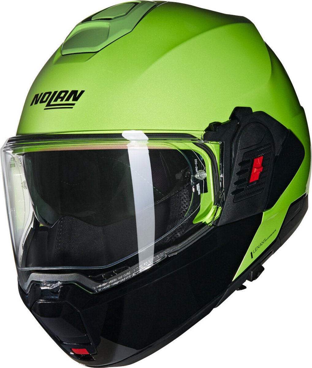 Casco Nolan n120-1 mivedi 329 impulse green negro shiny system - talla m - casco