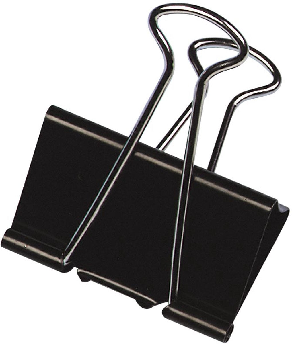 Clip pieghevole Q-connect, nera, 42 mm, scatola da 10 pezzi