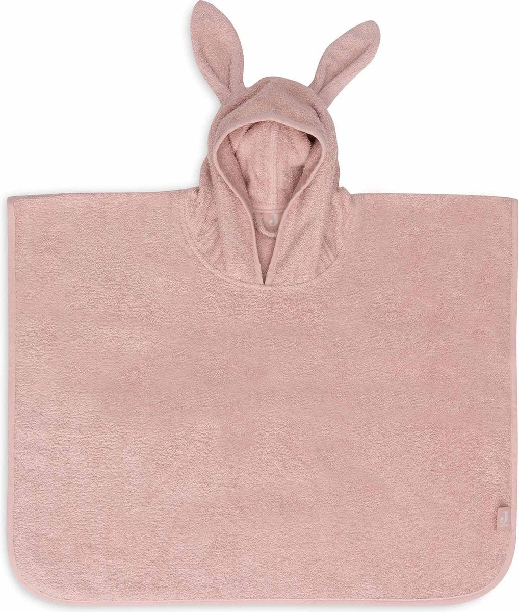 Jollein - badponcho baby badstof - badcape kind met capuchon - wild rose