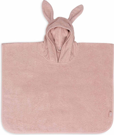 Jollein - poncho da bagno in spugna per bambini - mantella da bagno per bambini con cappuccio - rosa selvatico