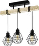 Lampada da soffitto Eglo Townshend 5 - e27 - 55 cm - marrone nero - legno FSC