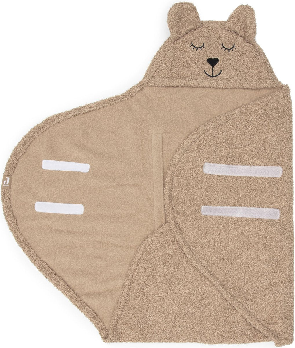 Jollein coperta avvolgente orsetto boucle biscotto