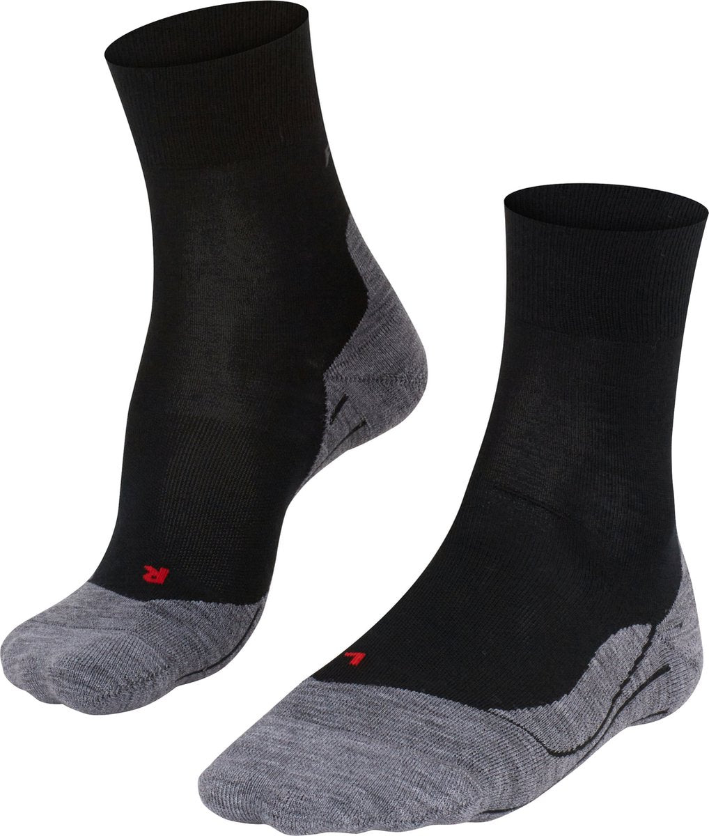 Falke ru4 wool anti-blaar wol functioneel materiaal hardloopsokken dames zwart - maat 41-42