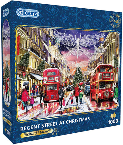 Gibsons - regent street at christmas (by richard macneil) - 1000 pieces 49×68cm (w×h) - jigsaw puzzle for adults
