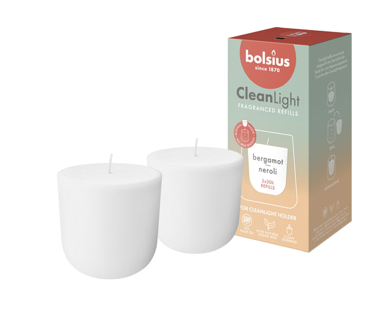Bolsius Riewill Clean Light Pack 2 Bergamot Neroli