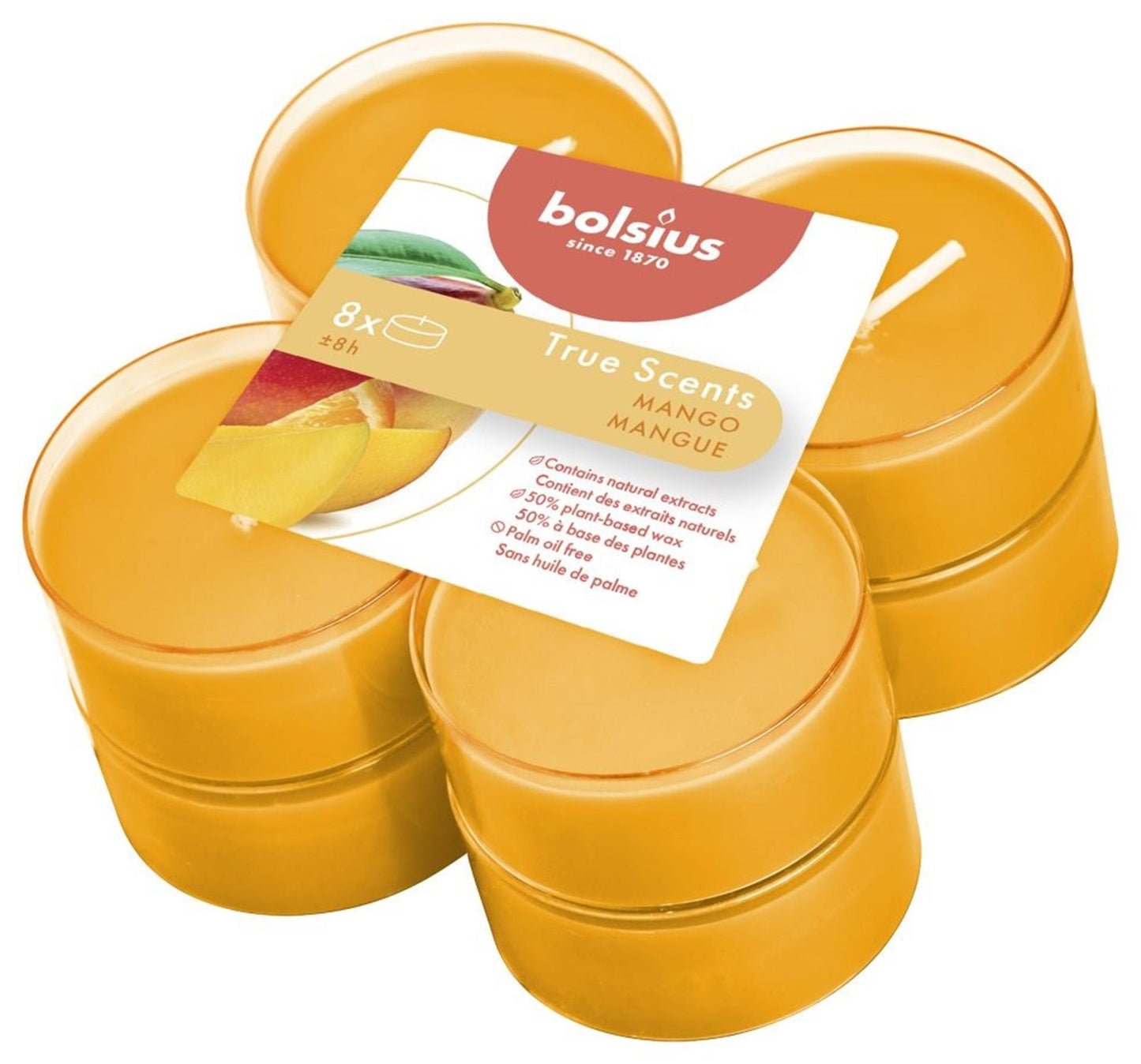 Bolsius Maxilichten verdaderos aromas de mango 8 piezas
