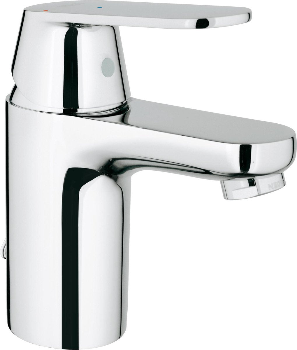 Grohe eurosmart cosmopolitan wastafelkraan - lage uitloop - uittrekbare ketting met stop - chroom - waterbesparend