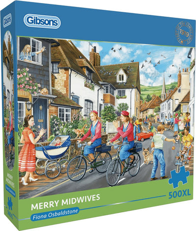 Gibsons - merry midwives (by fiona osbaldstone) - 500xl pieces 68×49cm (w×h) - jigsaw puzzle for adults
