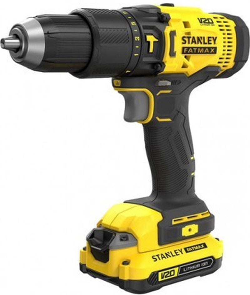 Cacciavite Stanley Fatmax V20 con 2 batterie da 2 Ah e set di accessori da 50 pezzi in borsa morbida SFMCD711DSA-QW