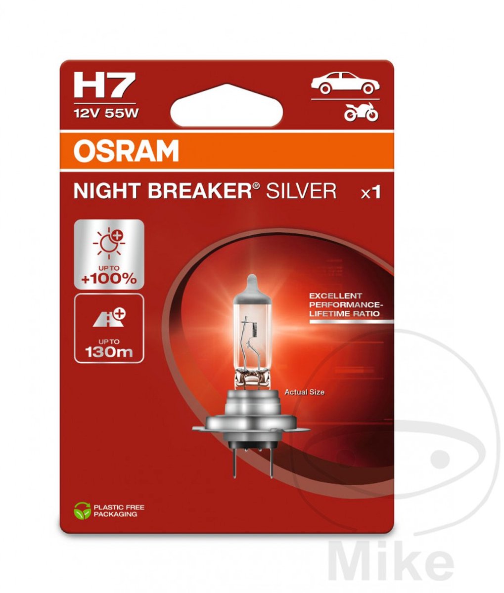 Osram night breaker plata lámpara coche h7 12v 55w