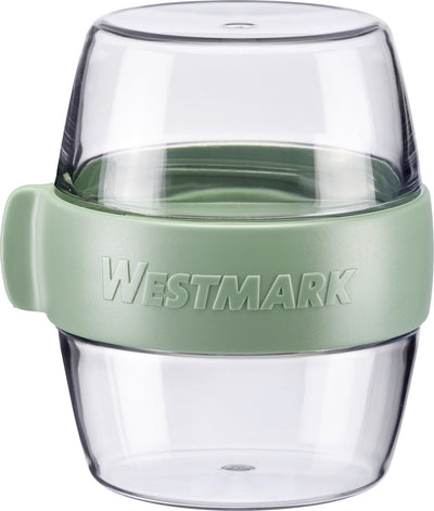 Westmark Pocket Box Mini, pratico contenitore per pasti da viaggio, ideale per yogurt, frutta, snack, 400 ml (2 x 200 ml), senza BPA, verde menta