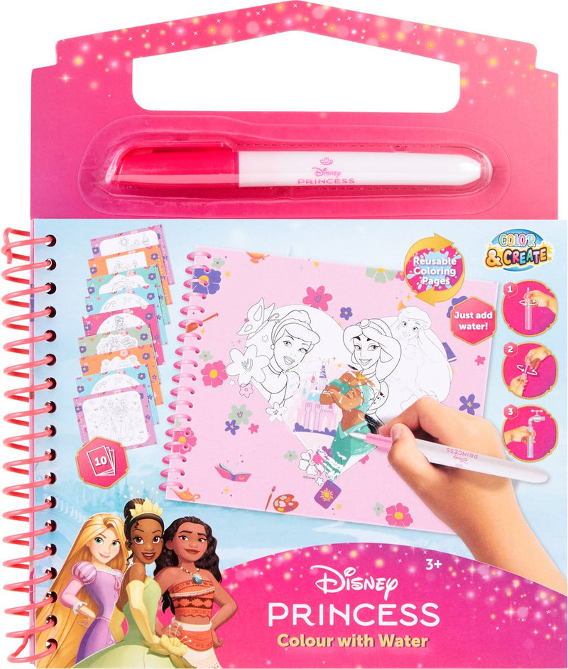 Libro para colorear al agua canenco princesas disney