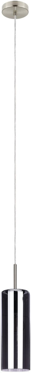Lampada a sospensione Eglo selvino - e27 - ø 10 cm - vetro fumè - nero