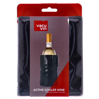 Raffreddatore per vino Vacu Fin nero | 2 pezzi