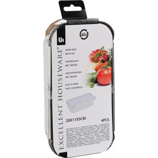 Bandeja de preparación con tapa 4 piezas