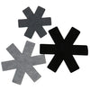 Excelente Housware Housware Pan Protectores 38-26 cm 6 piezas gris negro