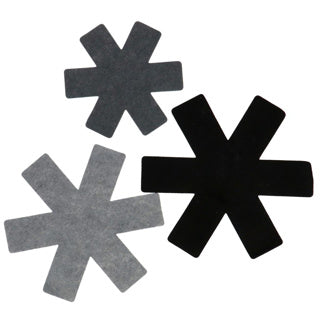 Excelente Housware Housware Pan Protectores 38-26 cm 6 piezas gris negro