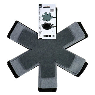 Excelente Housware Housware Pan Protectores 38-26 cm 6 piezas gris negro