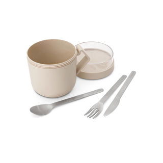 Brabantia tazza da zuppa make take to go - 600 ml - plastica - beige tenue
