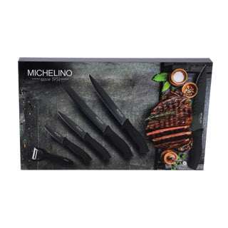 Set de cuchillo Michelino Negro de 6 piezas