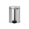 Brabantia Newicon Pedal Bin, 5L - Acero Matt