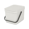 Brabantia sort go prullenbak - 6 liter - light grey