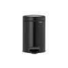 Brabantia Brabantia Newicon Pedal Bin 3L Matte Negro