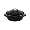 Bk fortalit emaille braadpan 28cm 4l – inductie braadpan – geëmailleerd staal – ovenbestendig tot 230 graden – geen antiaanbaklaag – met deksel – zwart blauw