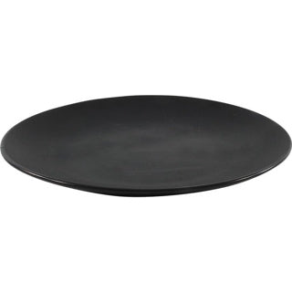 No brand bord 27cm mat zwart | 6 stuks