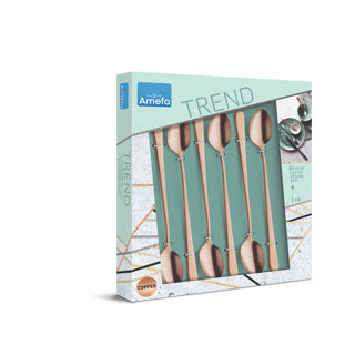 Amefa Latte Spoons Copper 6 pezzi