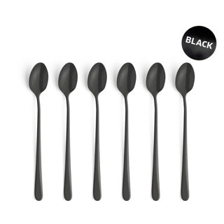 Amefa Latte Spoons Black 6 pezzi