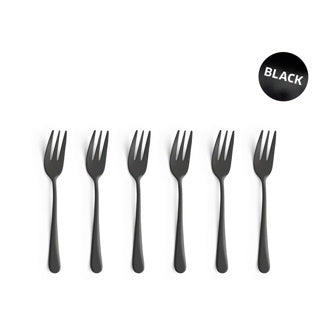 Amefa Cake Fork Black 6 pezzi