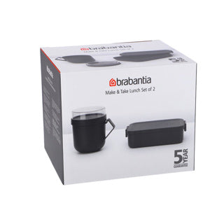 Brabantia pranzo set fa prendere grigio scuro a 2 pezzi
