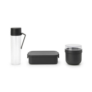Brabantia set per la colazione e il pranzo fare prendere scuro gre grigio scuro