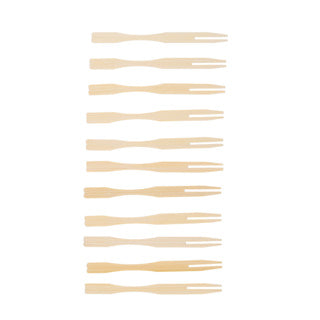 Cocktail fork 72 pieces bamboo | 4 pieces