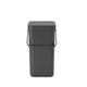 Brabantia sort go prullenbak - 12 liter - dark grey