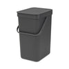 Brabantia sort go prullenbak - 12 liter - dark grey